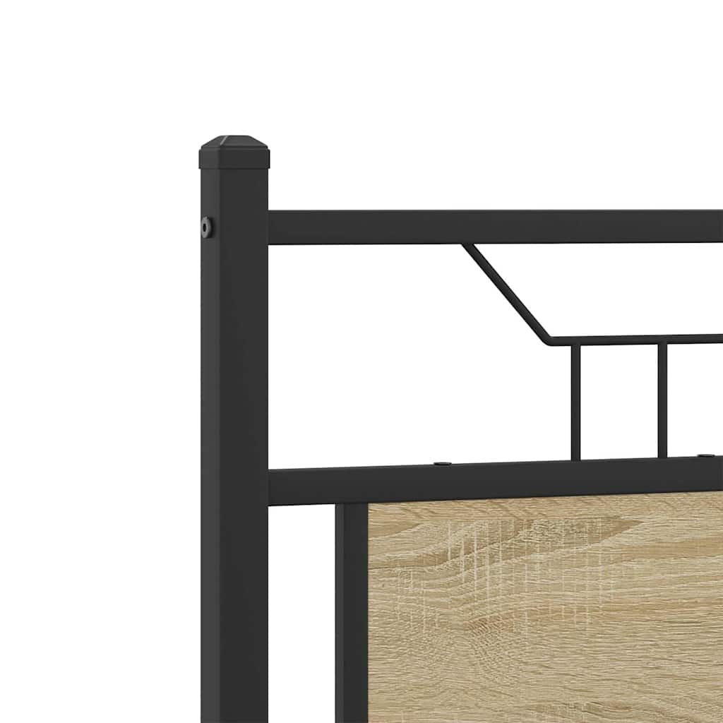 Bed Frame without Mattress Sonoma Oak 120x200 cm Engineered Wood