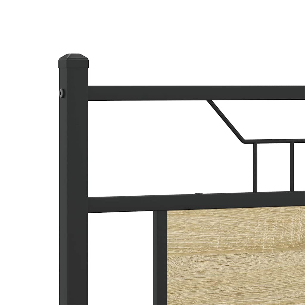 Bed Frame without Mattress Sonoma Oak 140x190 cm Engineered Wood