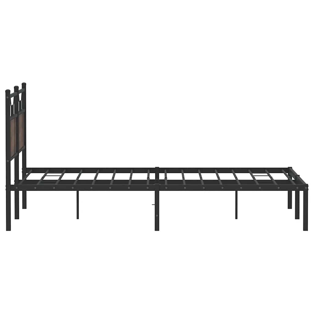 Bed Frame without Mattress Brown Oak 150x200 cm King Size Engineered Wood