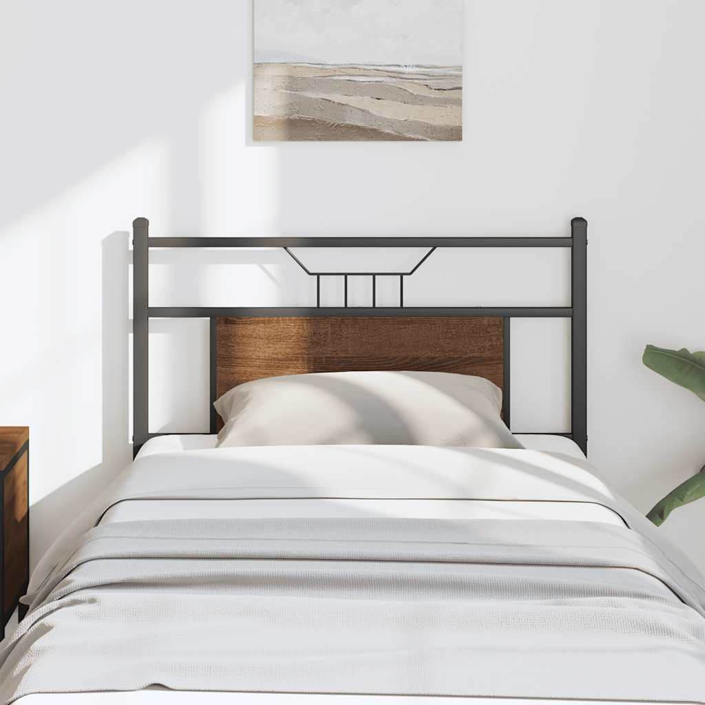 Replace Headboard Brown Oak 75 cm Engineered Wood and Steel