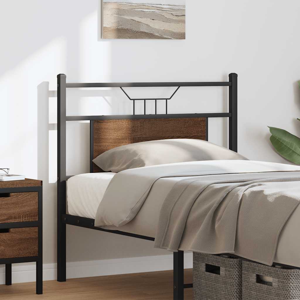 Replace Headboard Brown Oak 80 cm Engineered Wood and Steel
