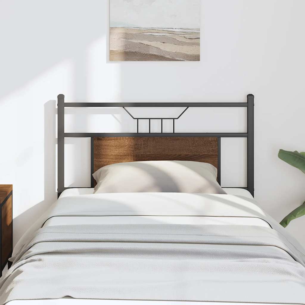Replace Headboard Brown Oak 80 cm Engineered Wood and Steel
