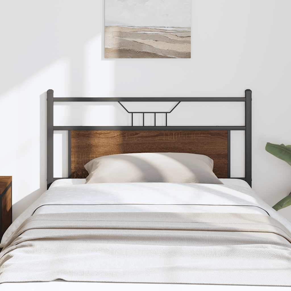 Replace Headboard Brown Oak 100 cm Engineered Wood and Steel