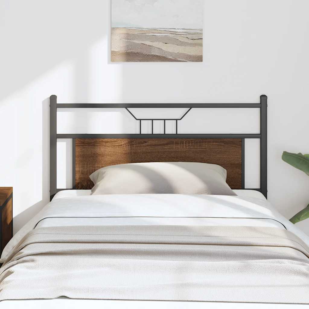 Replace Headboard Brown Oak 107 cm Engineered Wood and Steel