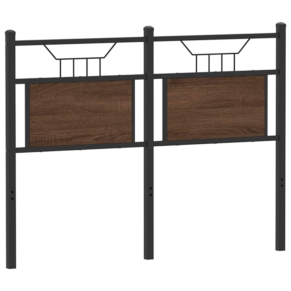 Replace Headboard Brown Oak 120 cm Engineered Wood and Steel