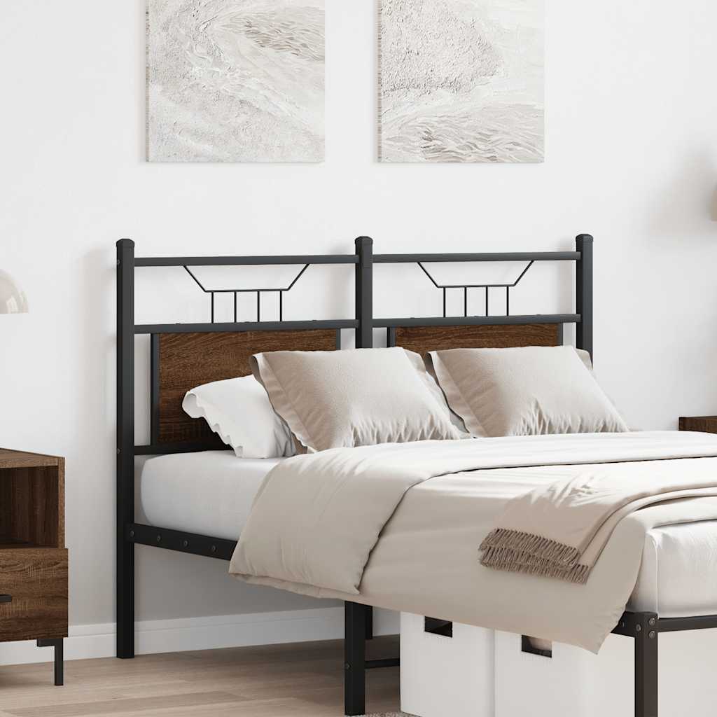 Replace Headboard Brown Oak 120 cm Engineered Wood and Steel