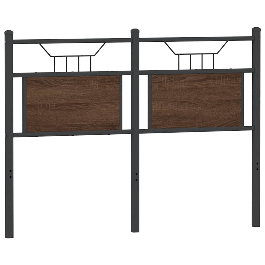 Replace Headboard Brown Oak 120 cm Engineered Wood and Steel
