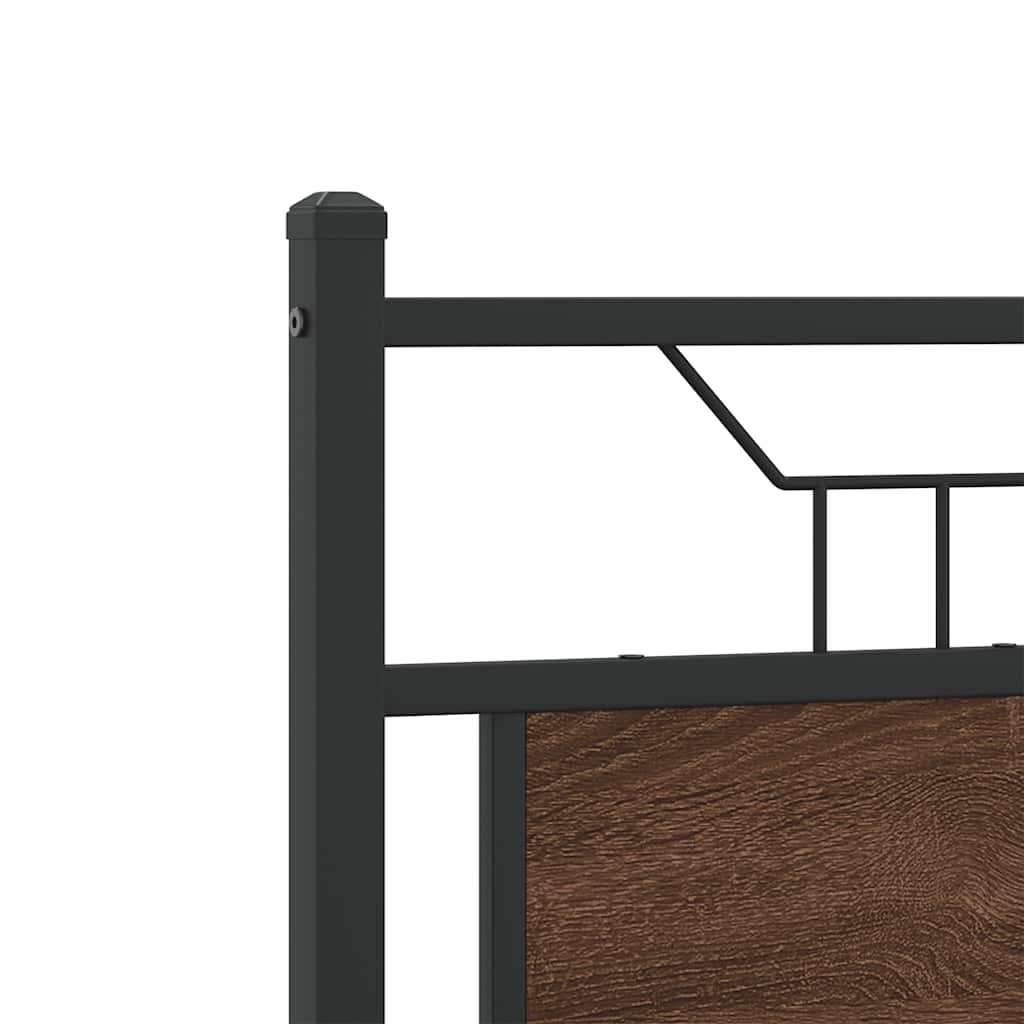 Replace Headboard Brown Oak 120 cm Engineered Wood and Steel
