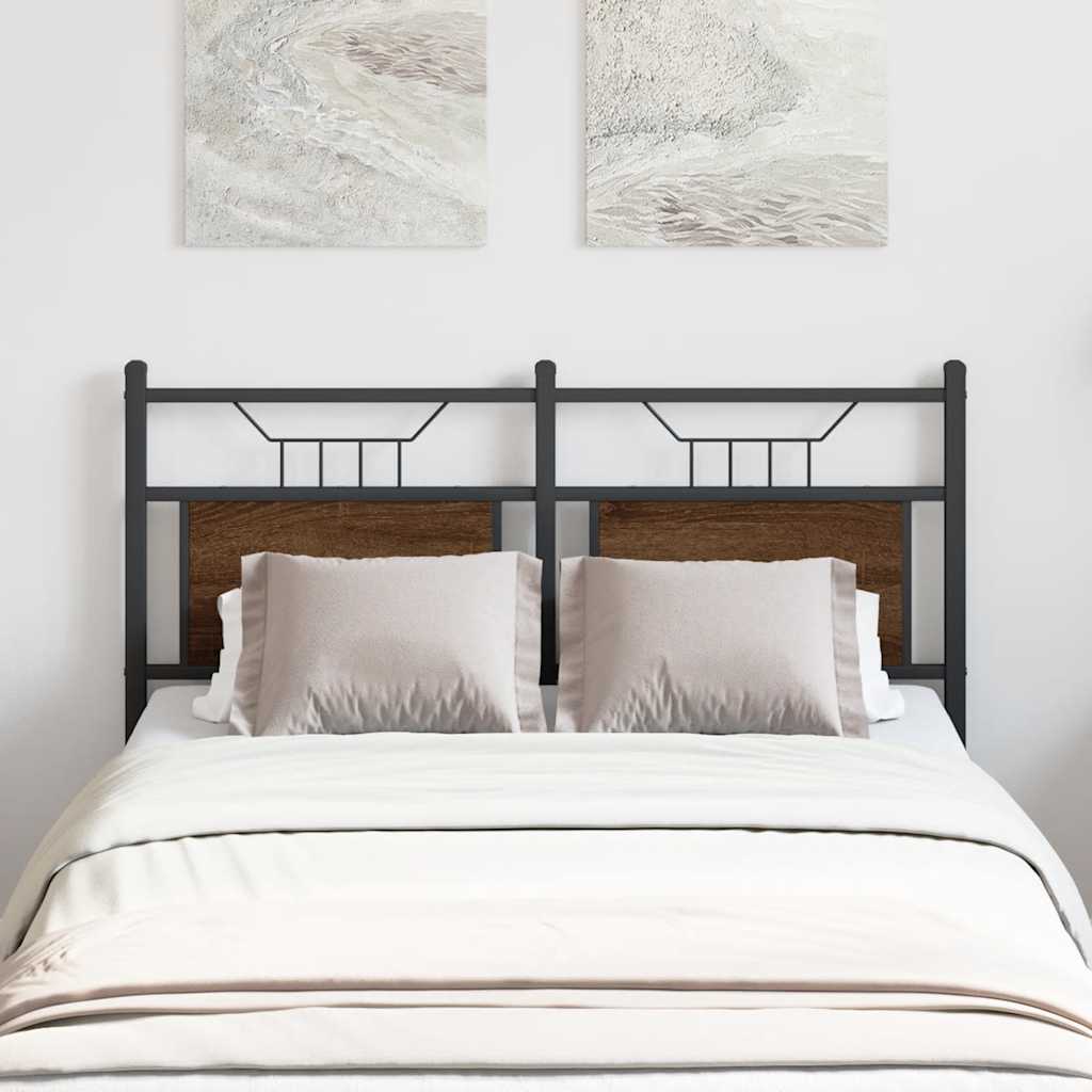 Replace Headboard Brown Oak 120 cm Engineered Wood and Steel