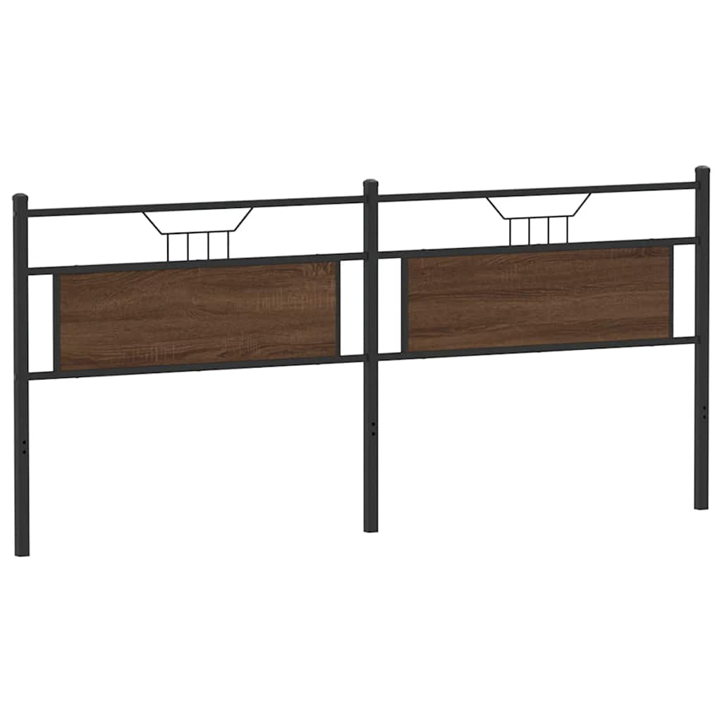 Replace Headboard Brown Oak 193 cm Engineered Wood and Steel
