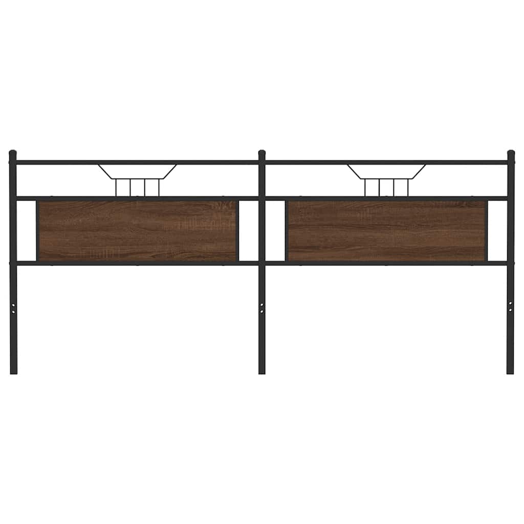 Replace Headboard Brown Oak 193 cm Engineered Wood and Steel