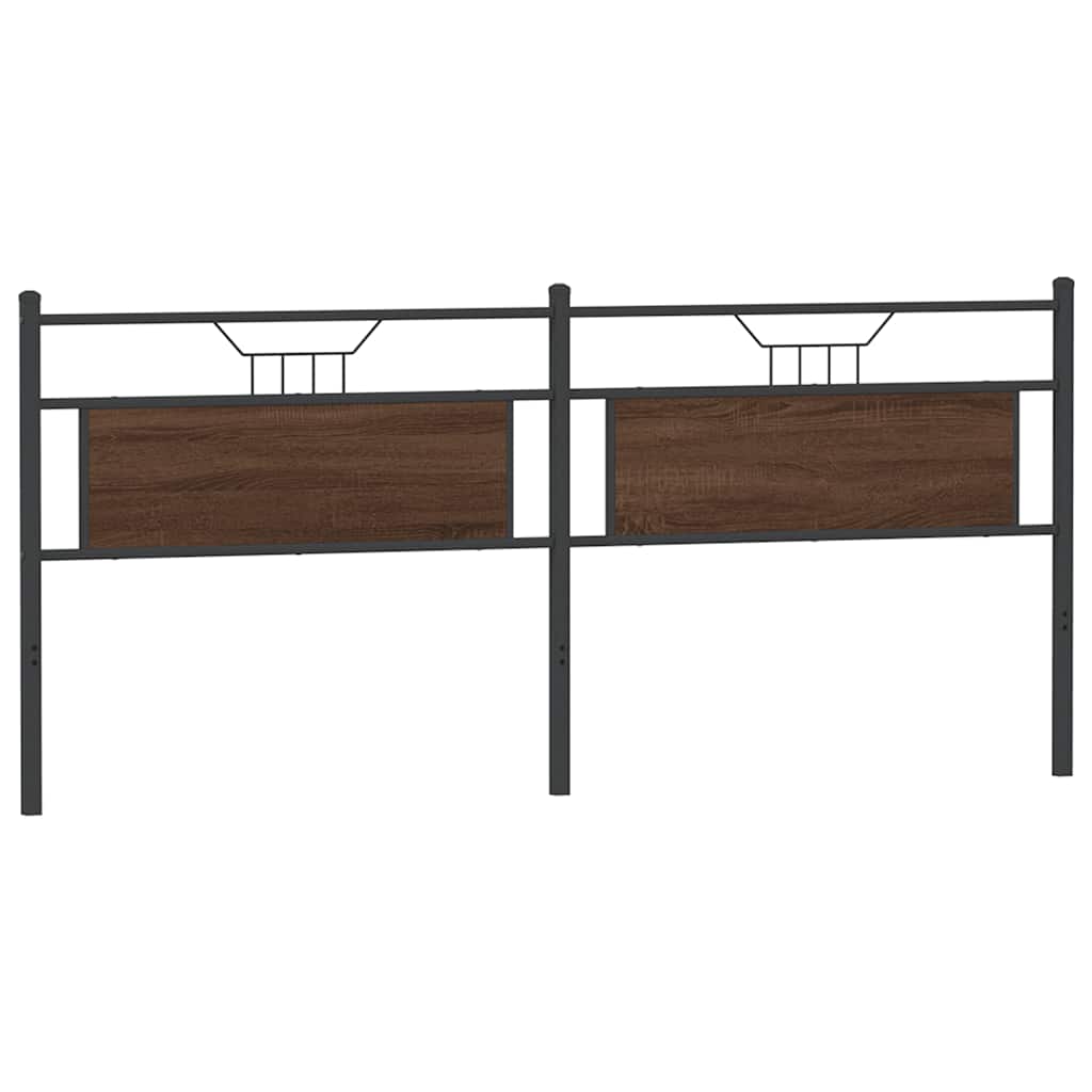 Replace Headboard Brown Oak 193 cm Engineered Wood and Steel