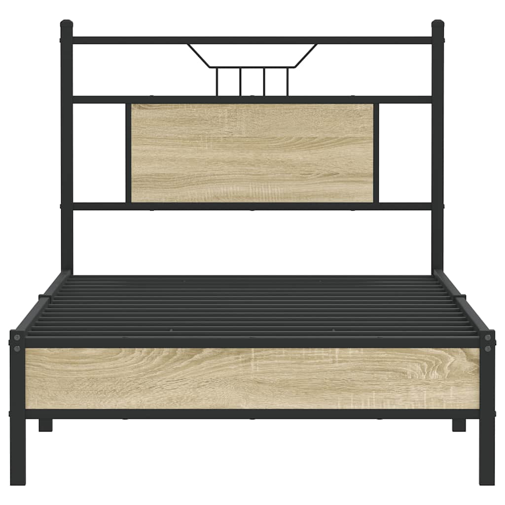 vidaXL Bed Frame without Mattress Sonoma Oak 80x200 cm Engineered Wood