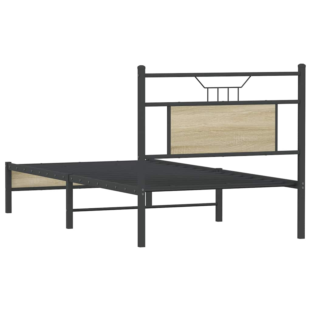 vidaXL Bed Frame without Mattress Sonoma Oak 80x200 cm Engineered Wood