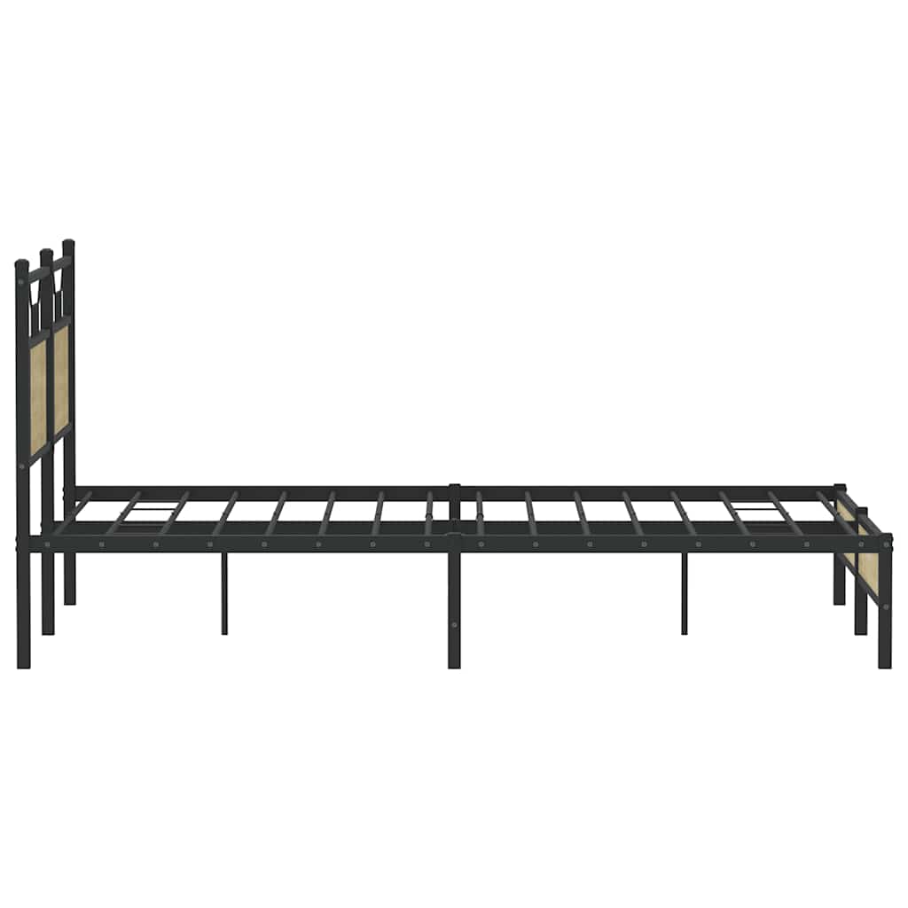 Bed Frame without Mattress Sonoma Oak 140x200 cm Engineered Wood