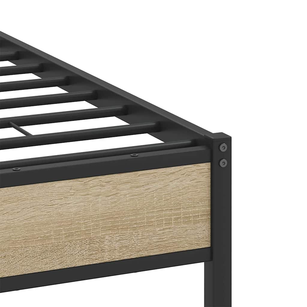 Bed Frame without Mattress Sonoma Oak 120x200 cm Engineered Wood