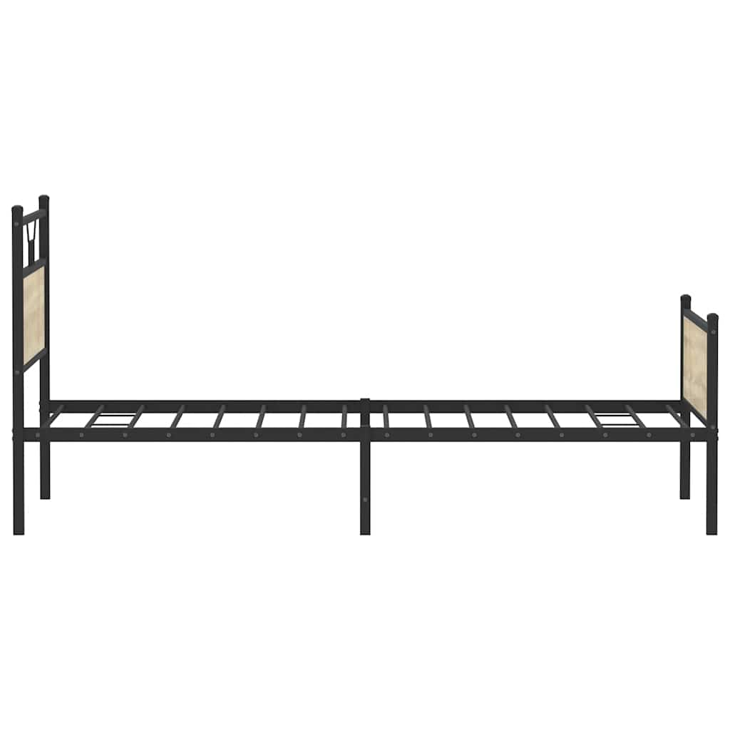 vidaXL Bed Frame without Mattress Sonoma Oak 107x203 cm Engineered Wood