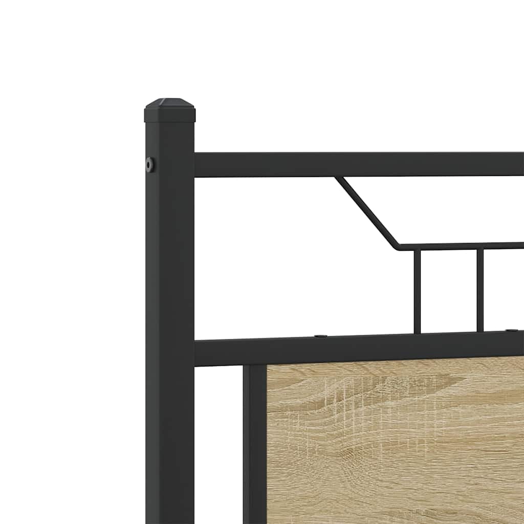 Bed Frame without Mattress Sonoma Oak 120x200 cm Engineered Wood