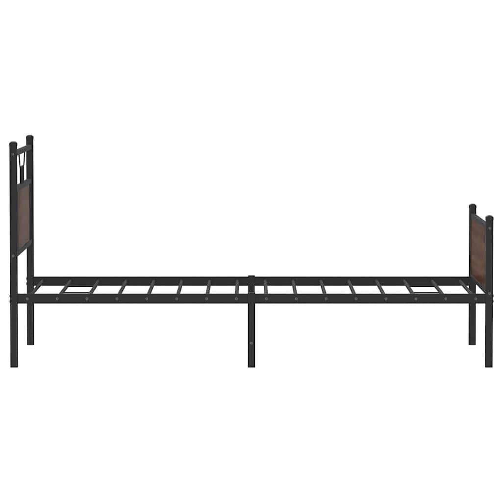 Bed Frame without Mattress Brown Oak 80x200 cm Engineered Wood