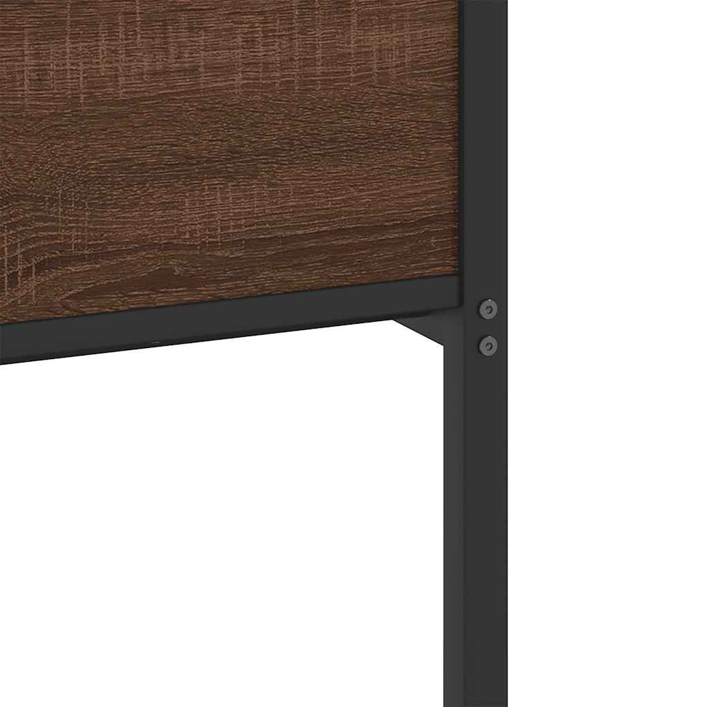 Bed Frame without Mattress Brown Oak 80x200 cm Engineered Wood