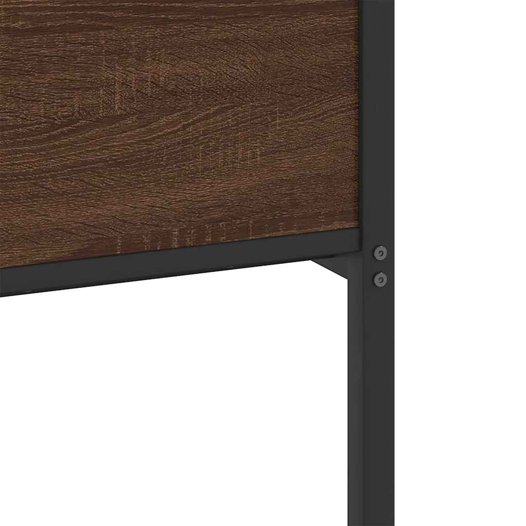 Bed Frame without Mattress Brown Oak 120x200 cm Engineered Wood