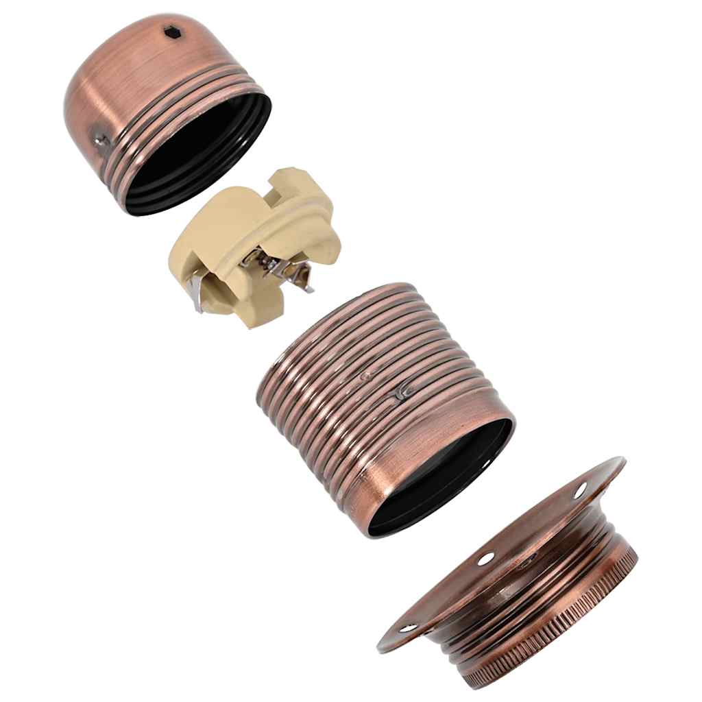 Lamp Holders 2 pcs Red Bronze E27