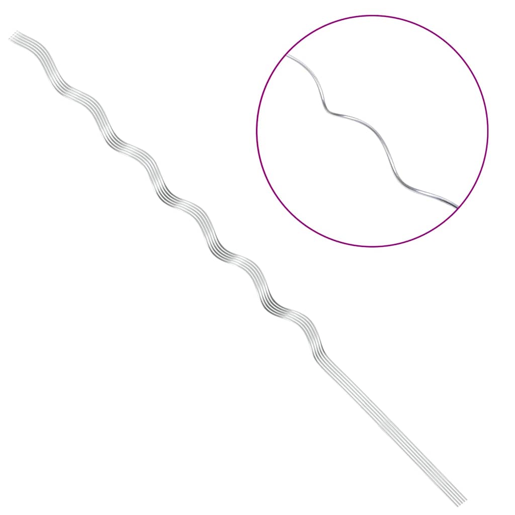 Plant Support 5 pcs Silver 150 x 0.6 x 0.6 cm Steel