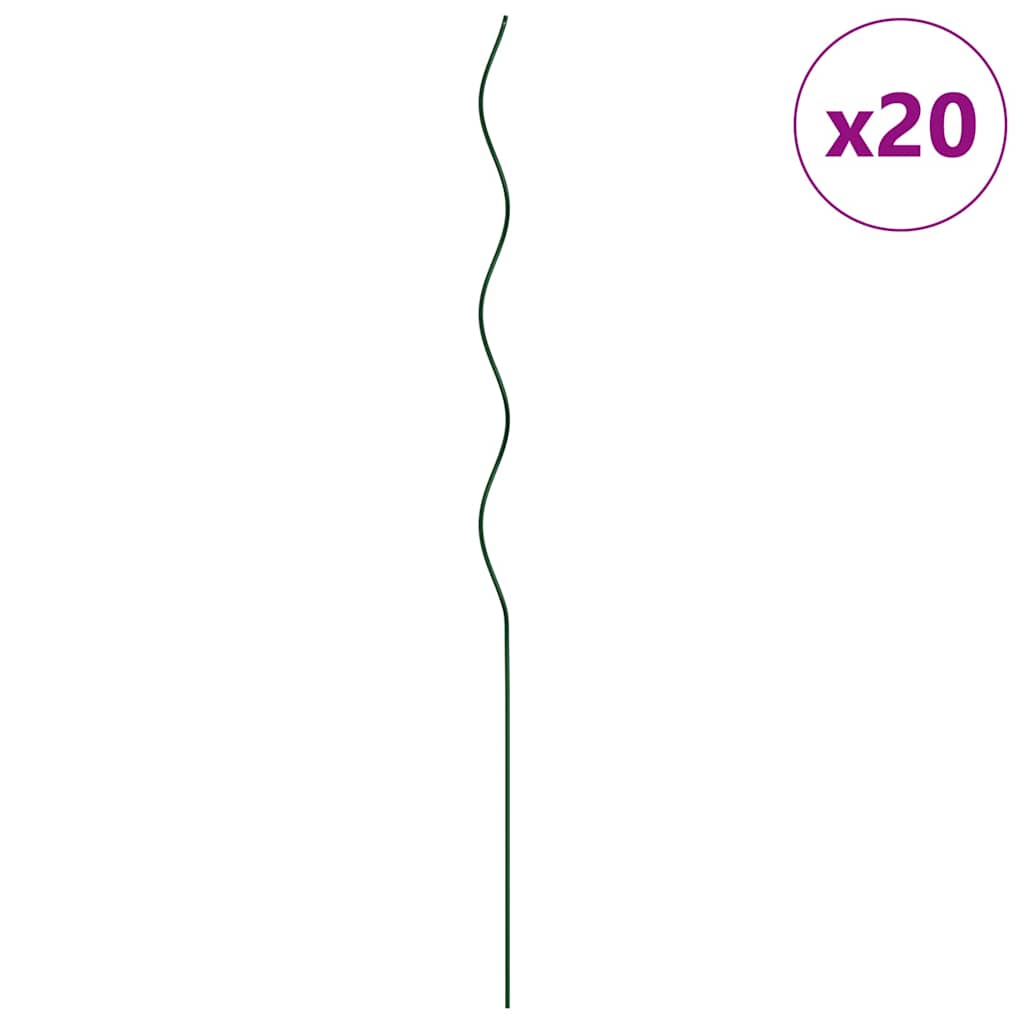 Plant Support 20 pcs Green 110 x 0.6 x 0.6 cm Steel