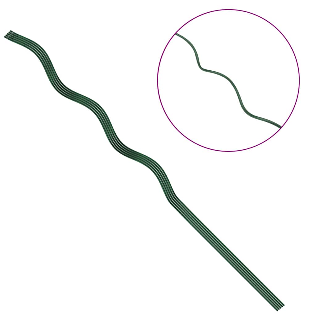 Plant Support 5 pcs Green 110 x 0.6 x 0.6 cm Steel