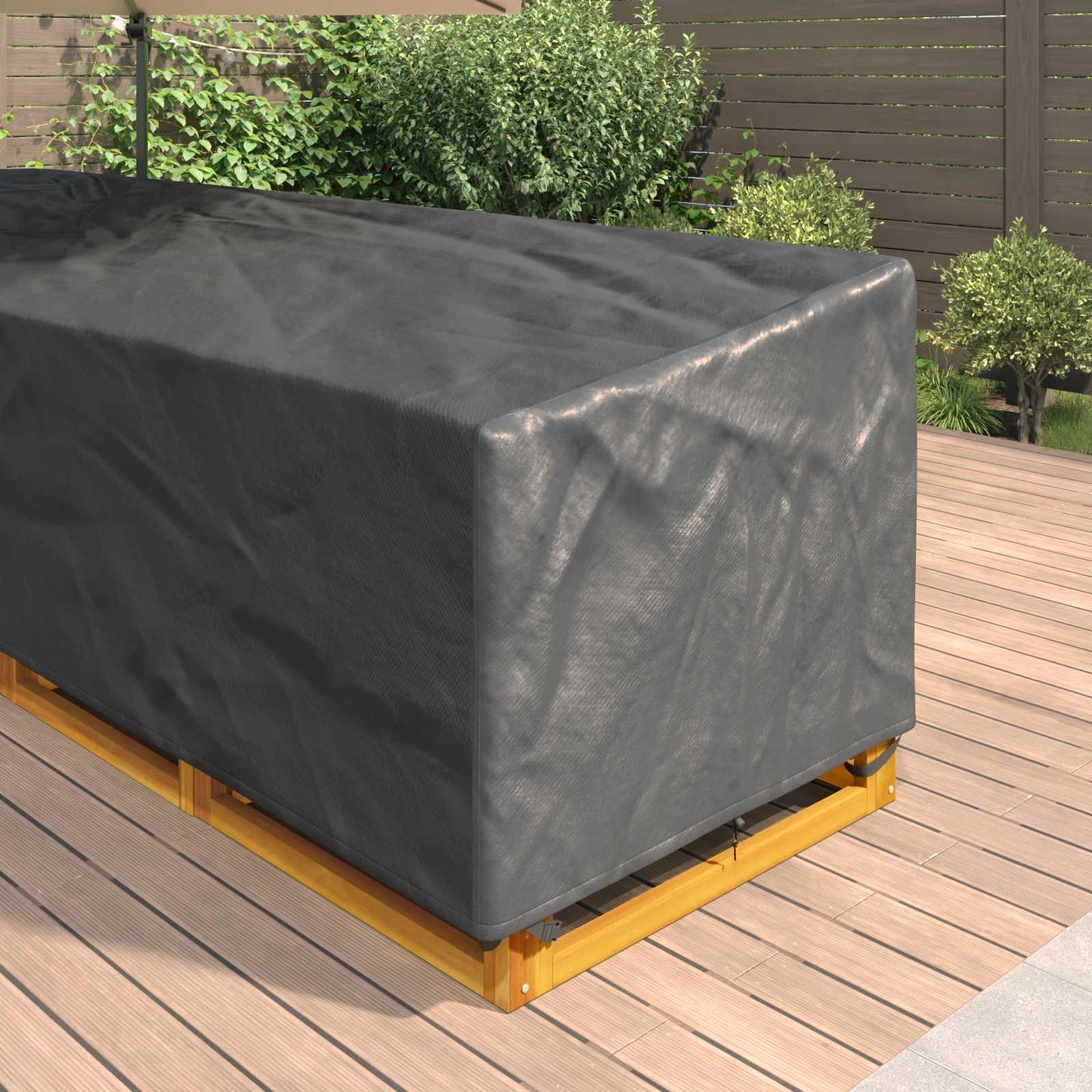 Furniture Cover Black 300 x 300 x 80 cm 600D Oxford Fbric