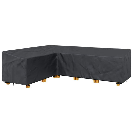 Furniture Cover 286 x 222 x 80 cm L-Shape Waterproof Black