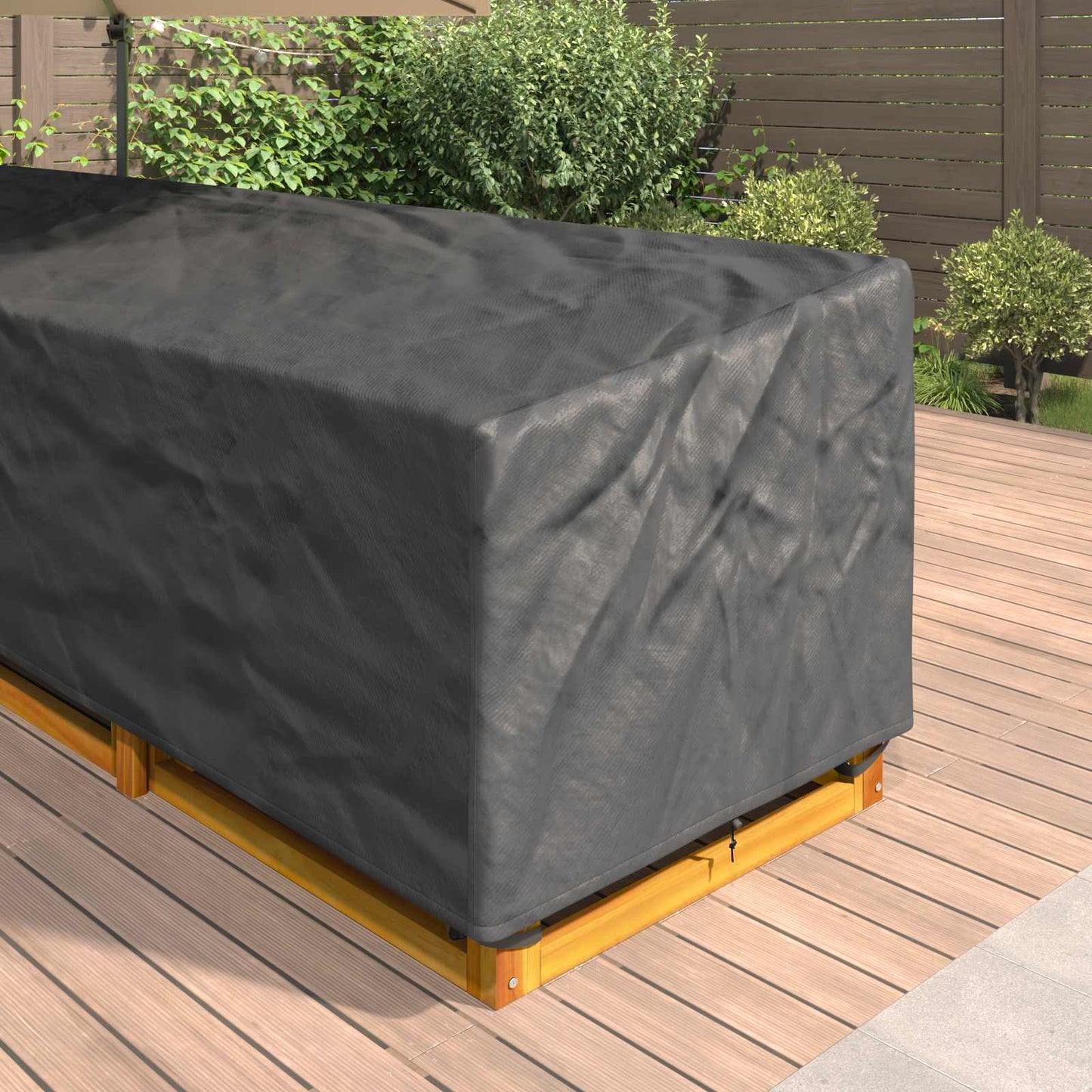 Furniture Cover Black 355 x 275 x 80 cm 420D Oxford Fbric