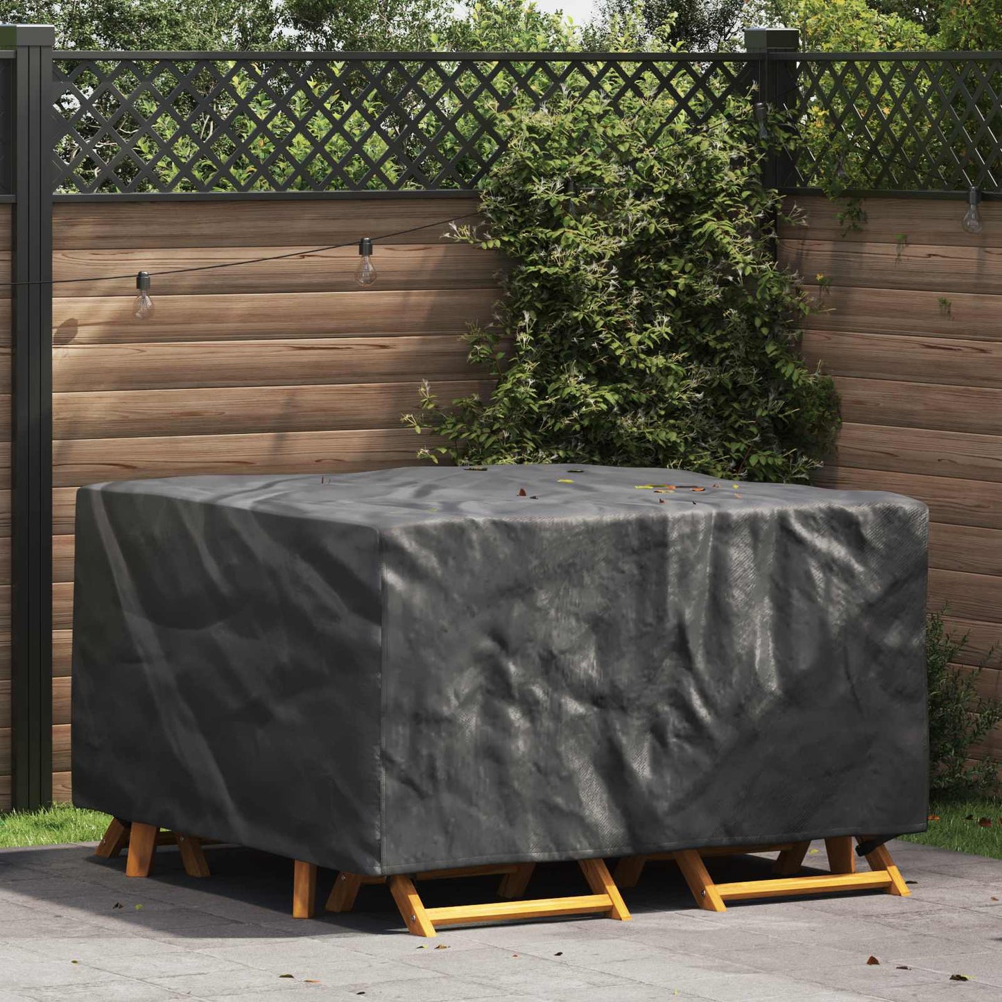 Furniture Cover Plain Black 150 x 150 x 75 cm 420D