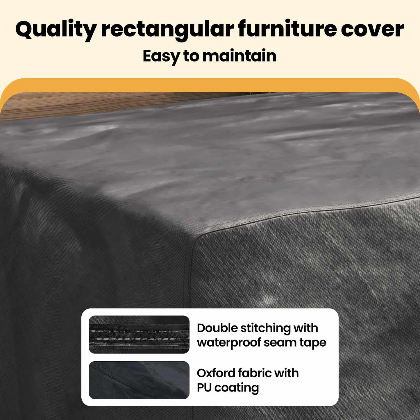 Furniture Cover Plain Black 172 x 113 x 73 cm 420D