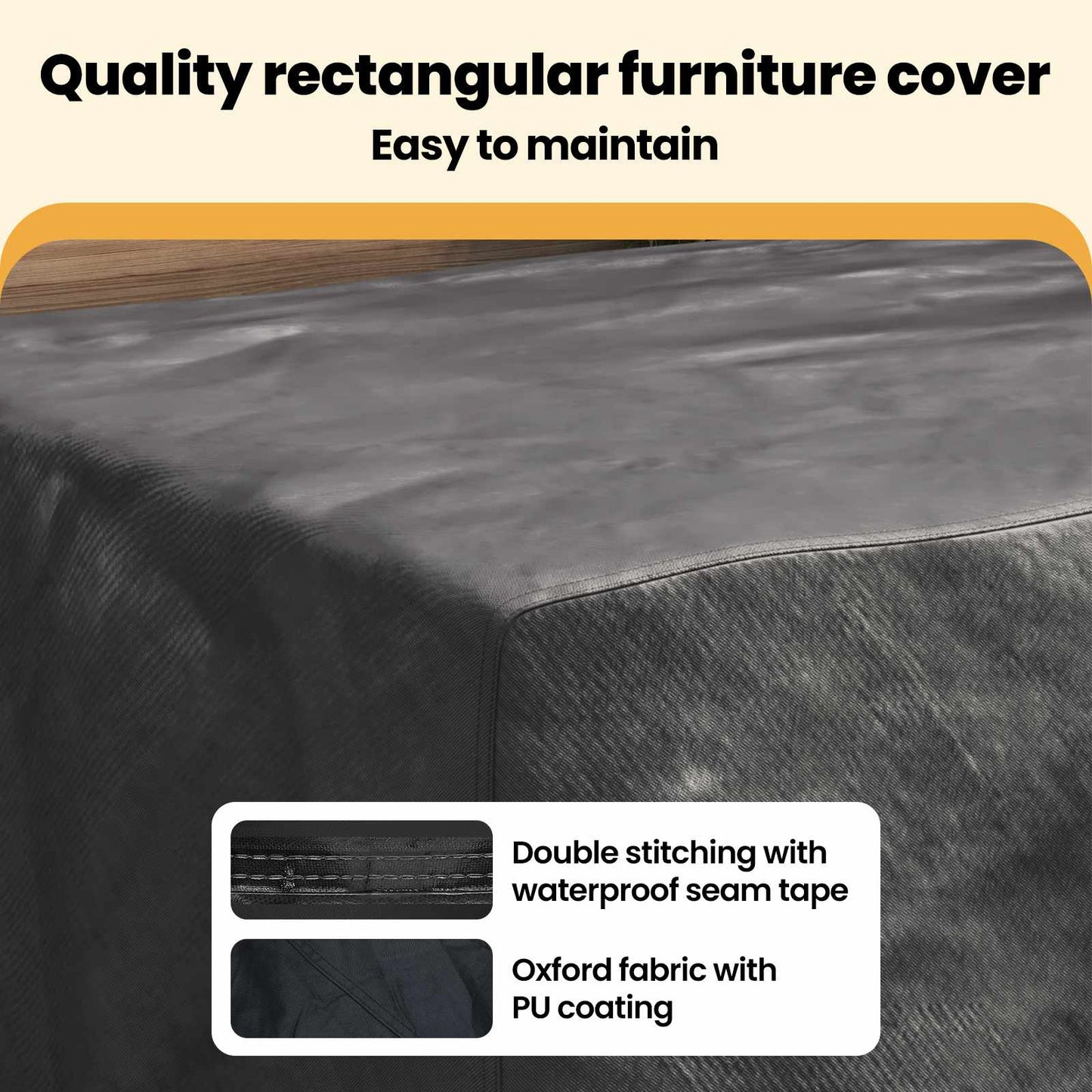 Furniture Cover Plain Black 172 x 113 x 73 cm 600D