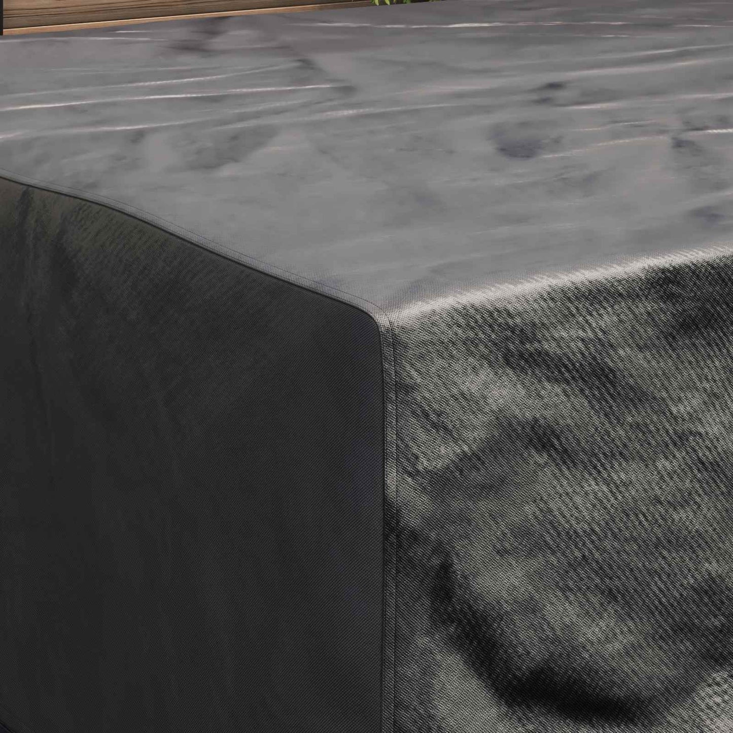 Furniture Cover Plain Black 200 x 200 x 90 cm 600D