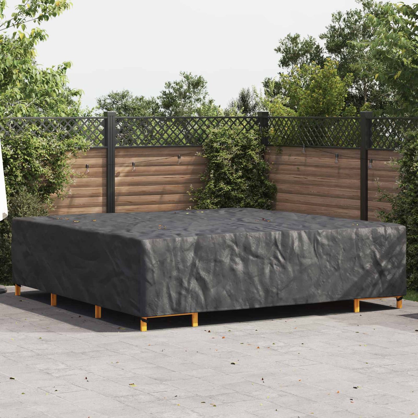 Furniture Cover Plain Black 300 x 300 x 70 cm 420D