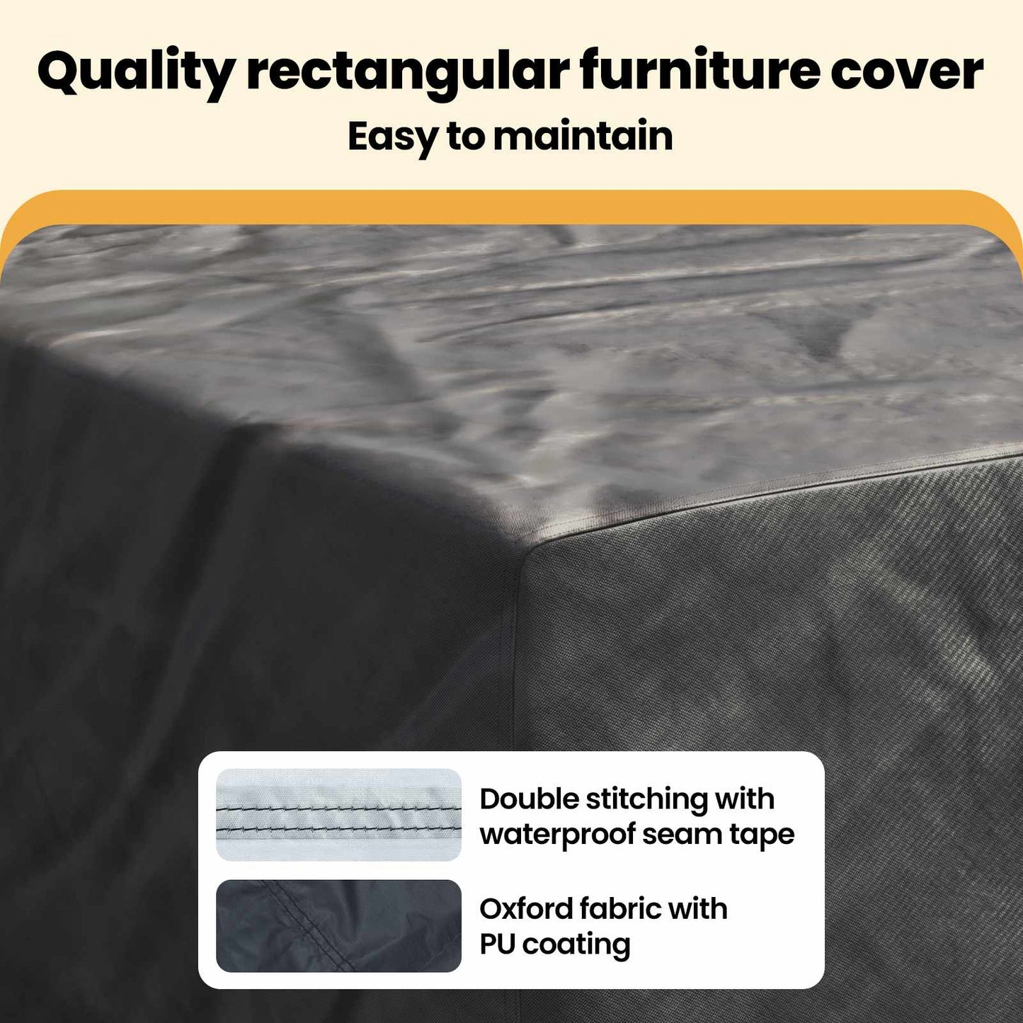 Furniture Cover Plain Black 400 x 300 x 70 cm 210D