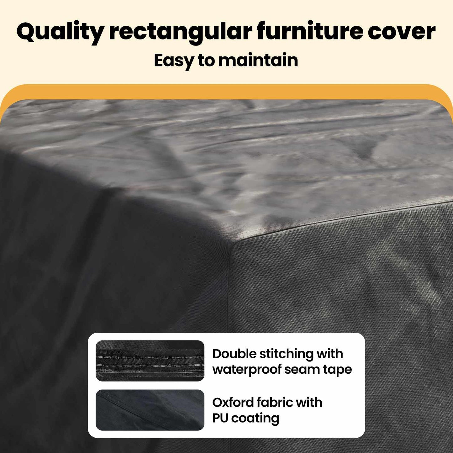 Furniture Cover Plain Black 400 x 300 x 70 cm 420D