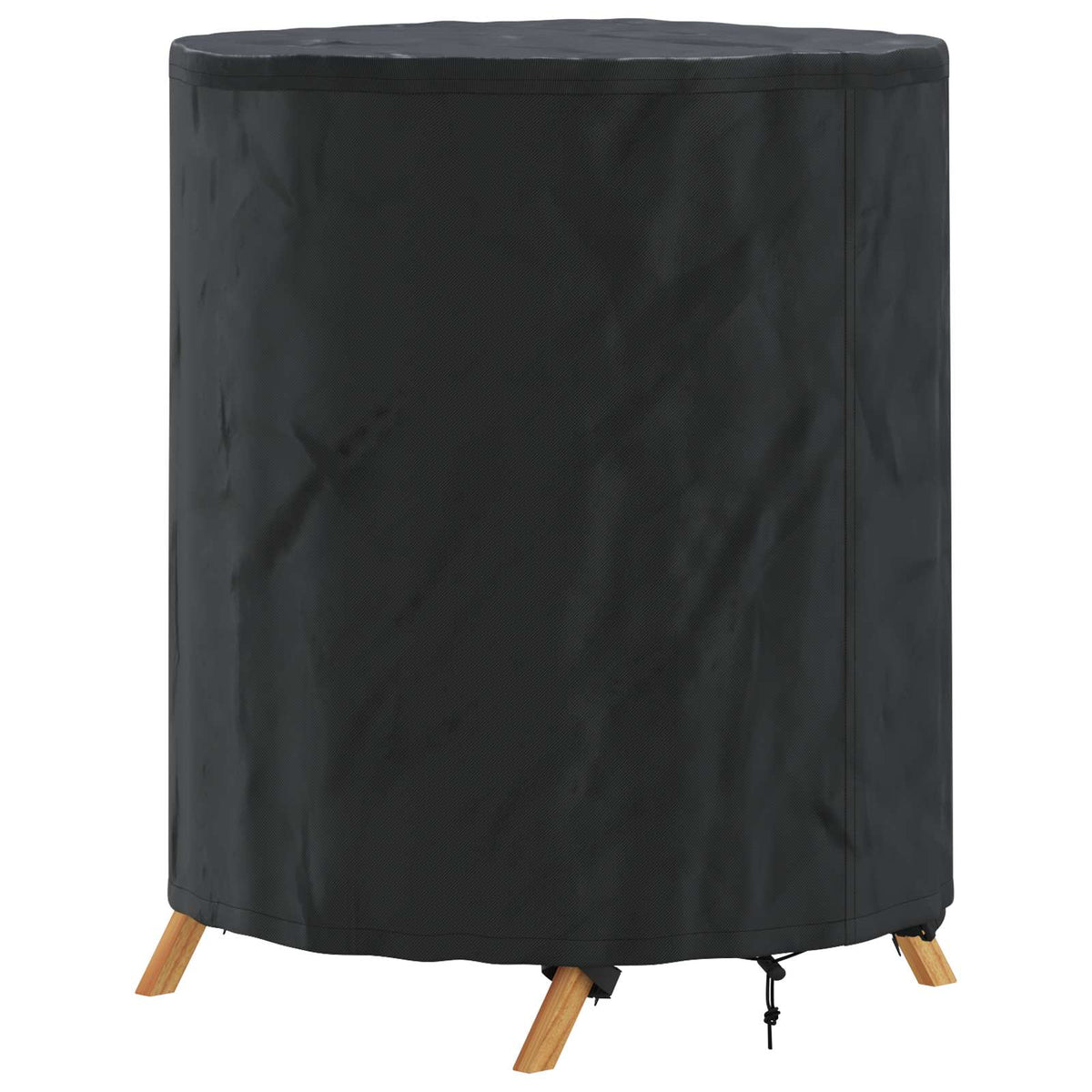 Table Cover 62 x 62 x 70 cm Fabric Round Waterproof Black