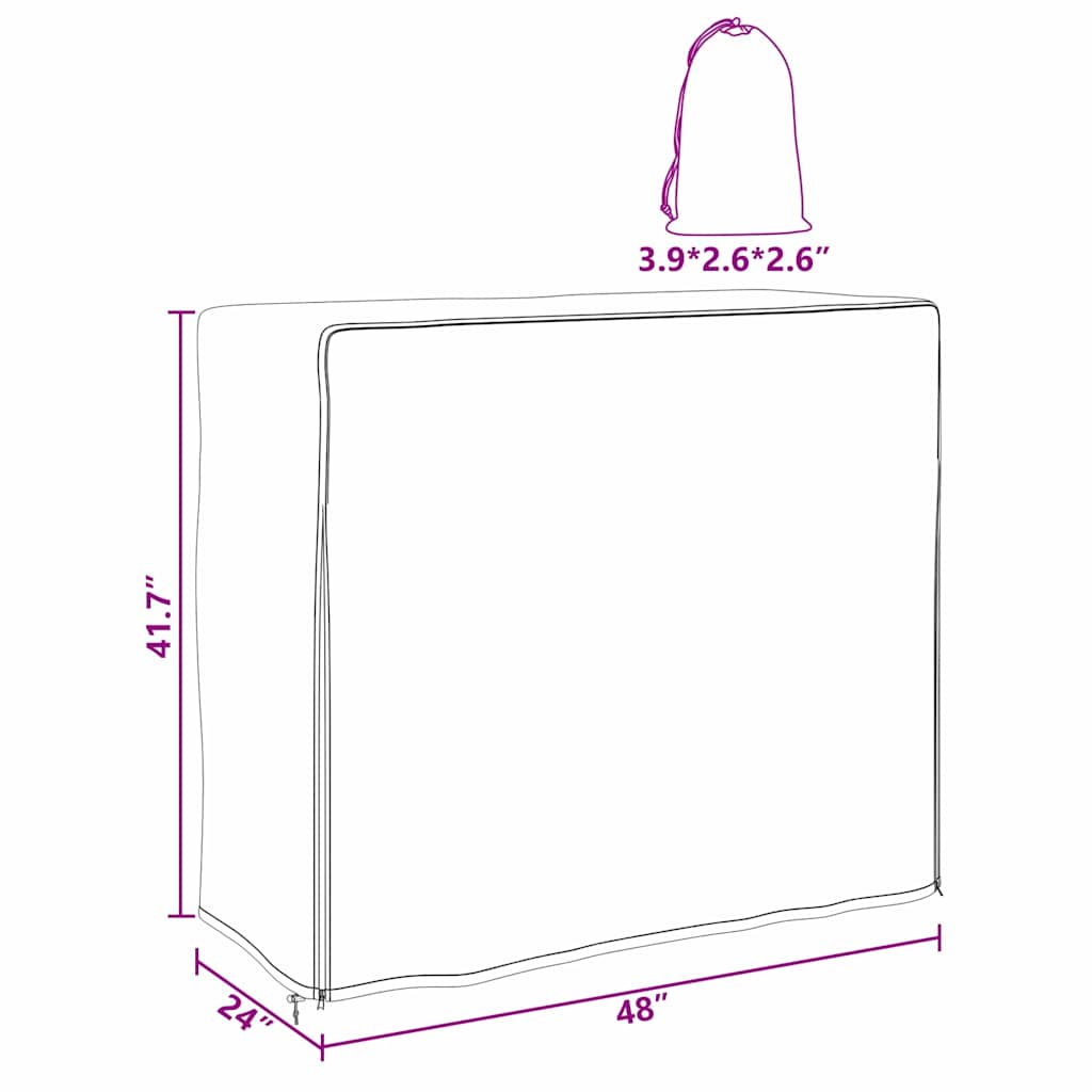 Firewood Rack Cover Black 61 x 122 x 106 cm 420D Oxford fabric