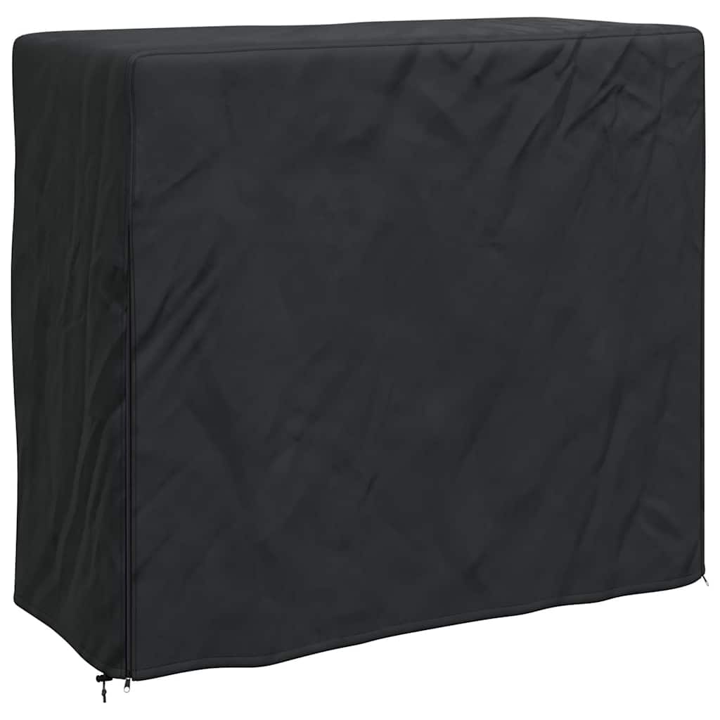 Firewood Rack Cover Black 61 x 122 x 106 cm 600D Oxford Fabric