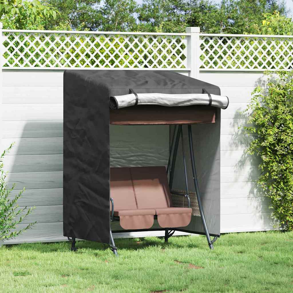 Outdoor Swing Cover Black 120 x 90 x 155 cm 210D Oxford Fbric
