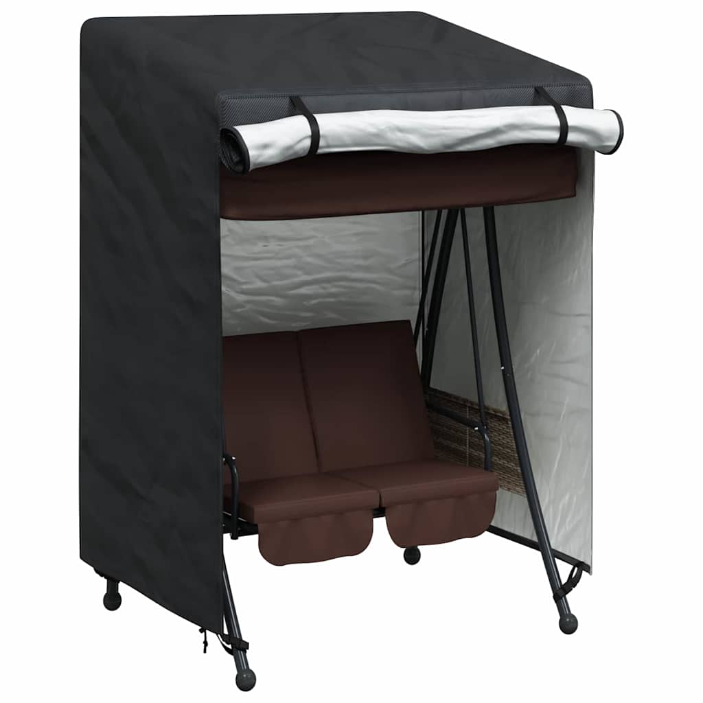 Outdoor Swing Cover Black 120 x 90 x 155 cm 420D Oxford Fbric