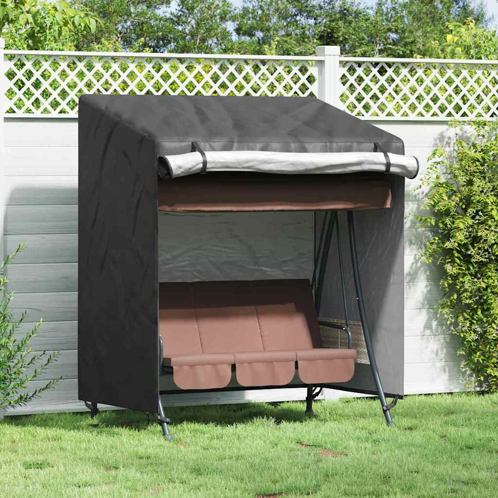 Outdoor Swing Cover Black 135 x 100 x 165 cm 600D Oxford Fbric