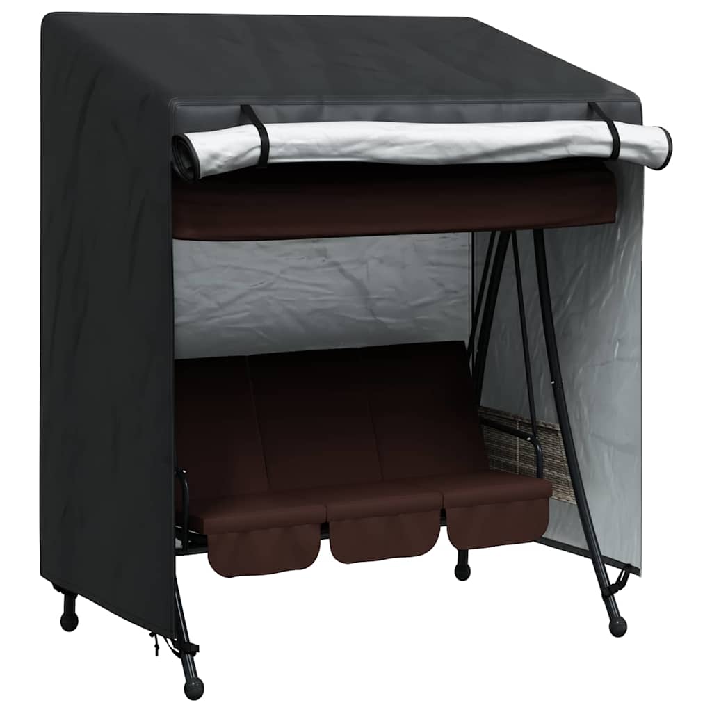 Outdoor Swing Cover Black 135 x 100 x 165 cm 600D Oxford Fbric