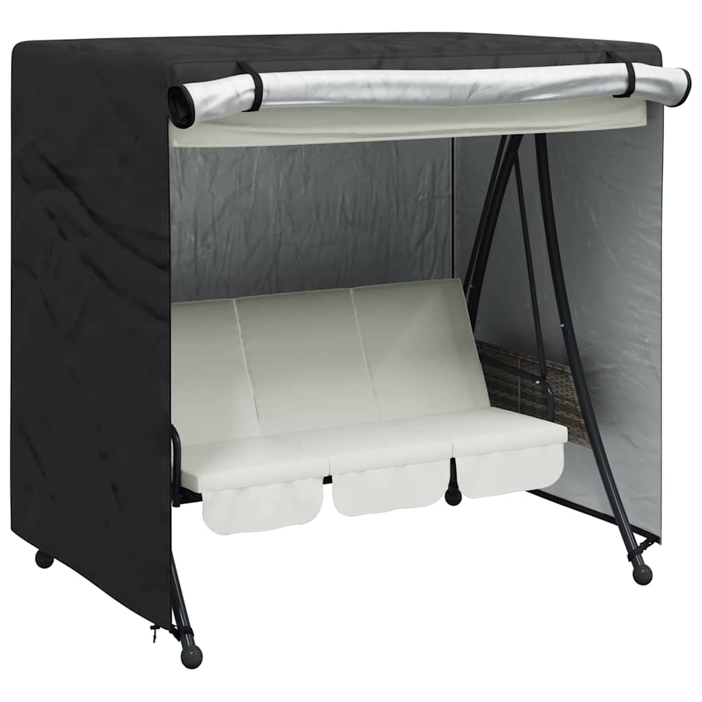 Outdoor Swing Cover Black 175 x 125 x 180 cm 210D Oxford Fabric