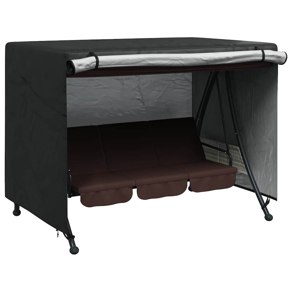 Outdoor Swing Cover Black 220 x 125 x 170 cm 600D Oxford Fbric