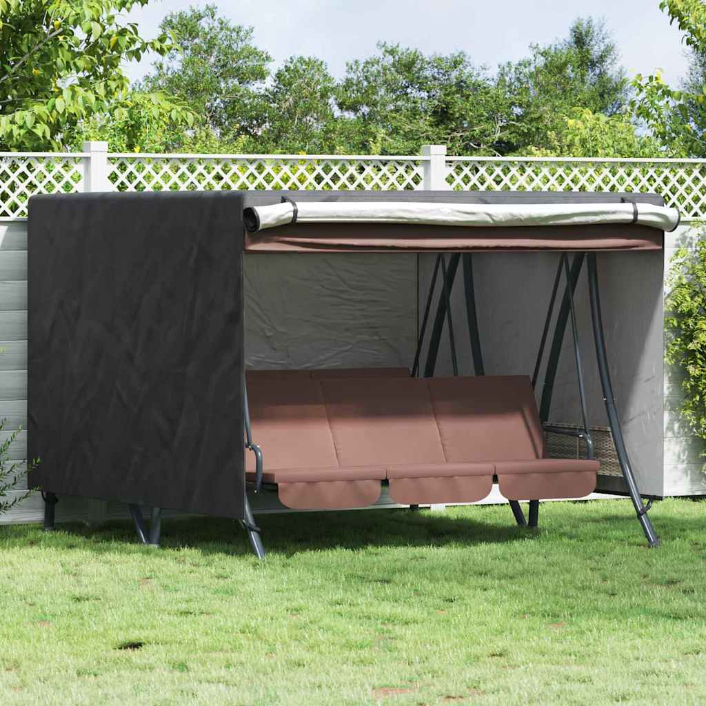 Outdoor Swing Cover Black 250 x 250 x 160 cm 210D Oxford Fbric