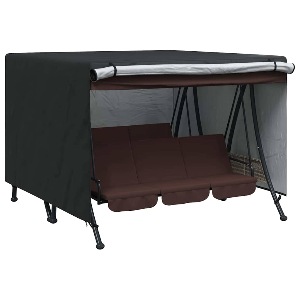 Outdoor Swing Cover Black 250 x 250 x 160 cm 210D Oxford Fbric